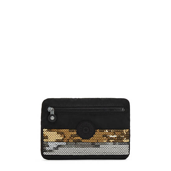 Kipling Rumi Slim Case Bags Black Retro Sequins | AU 2170SG